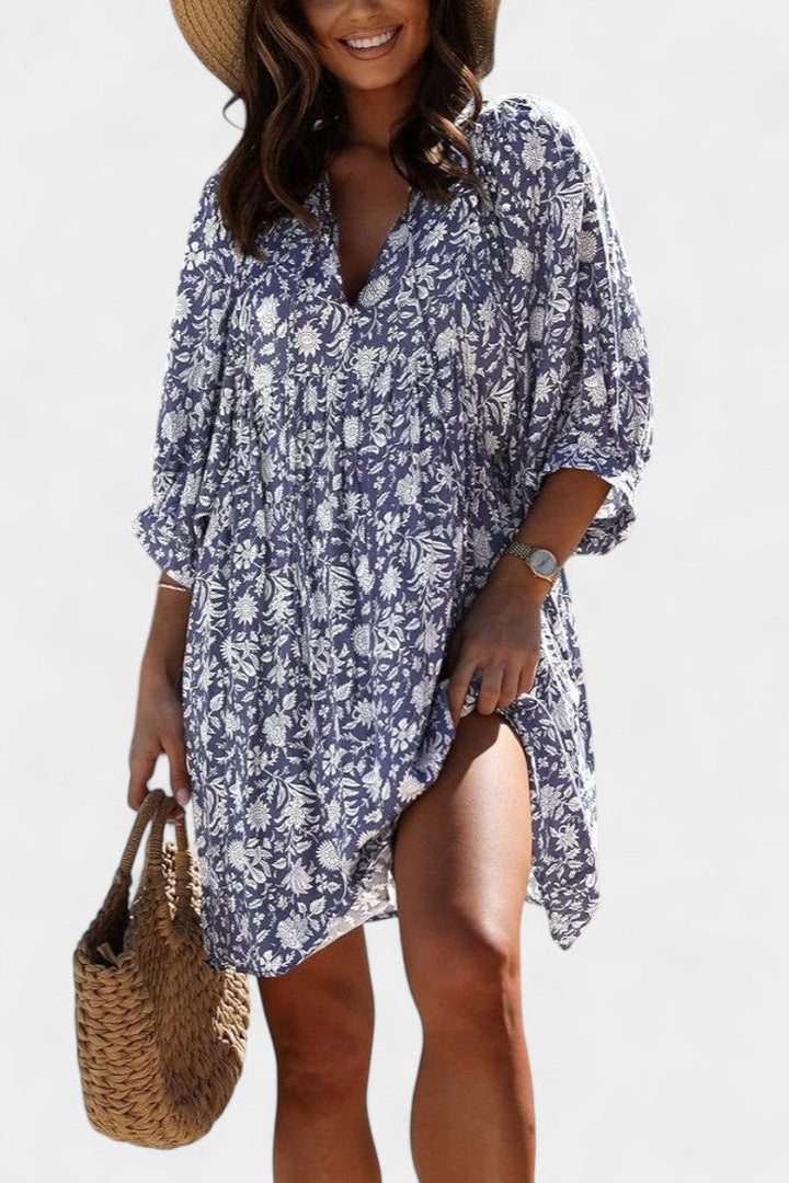 Daniela Vestido Mini Boho Floral