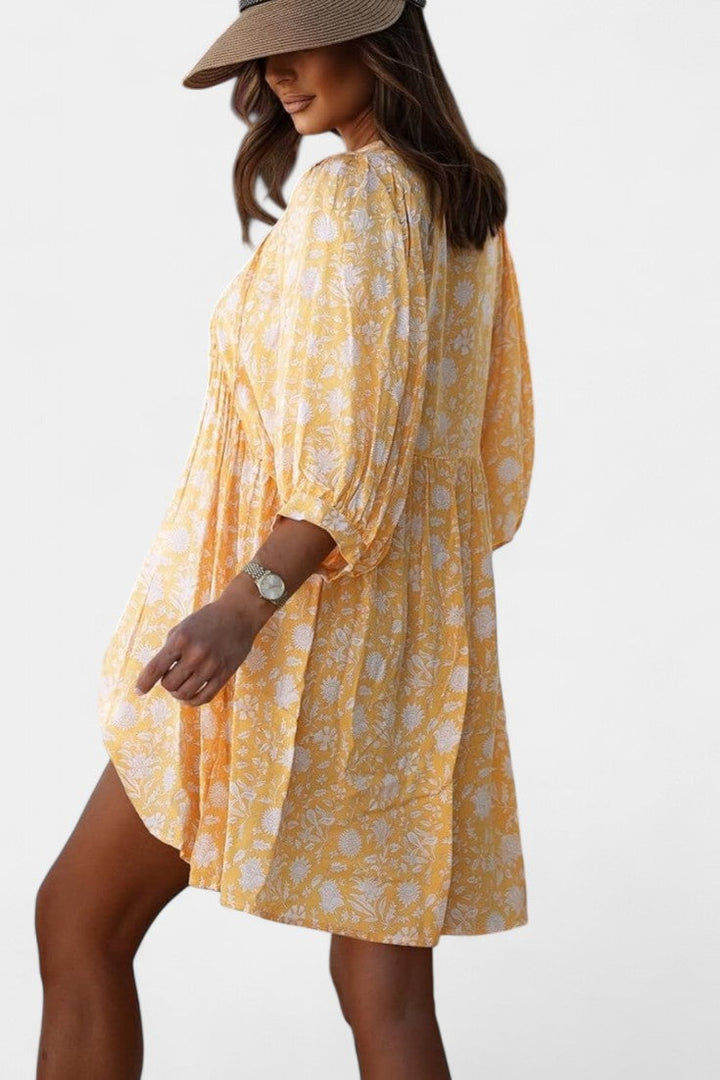 Daniela Vestido Mini Boho Floral