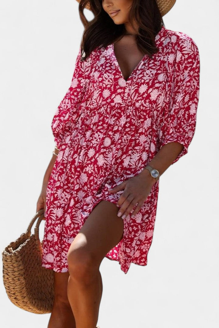 Daniela Vestido Mini Boho Floral