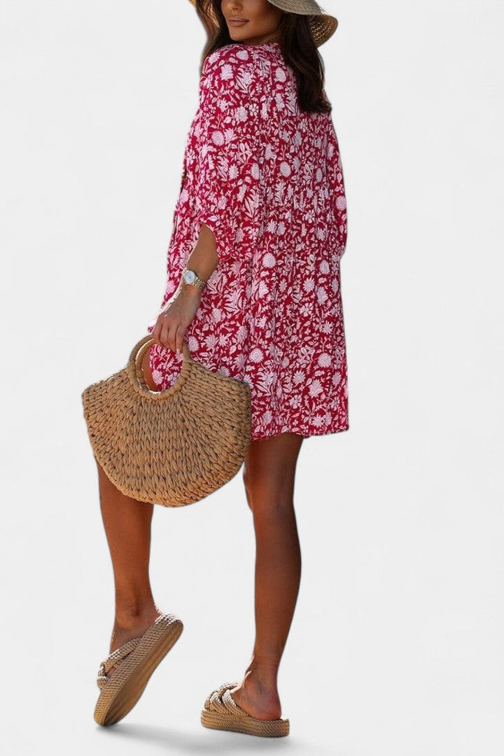 Daniela Vestido Mini Boho Floral