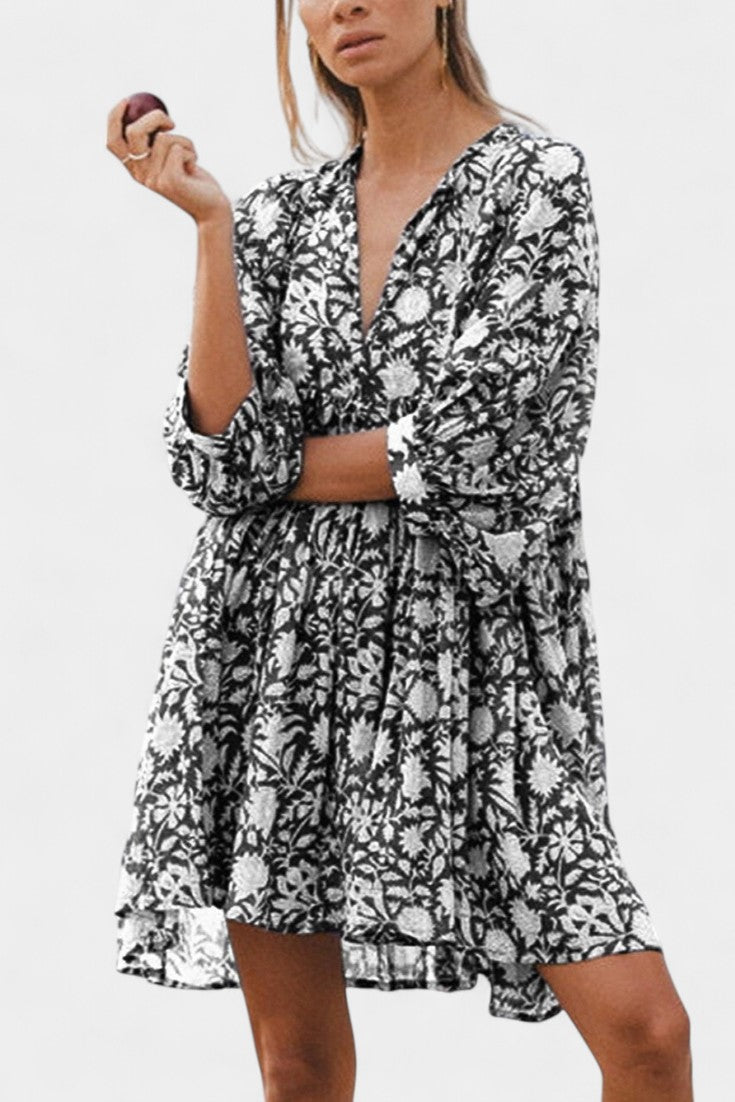 Daniela Vestido Mini Boho Floral