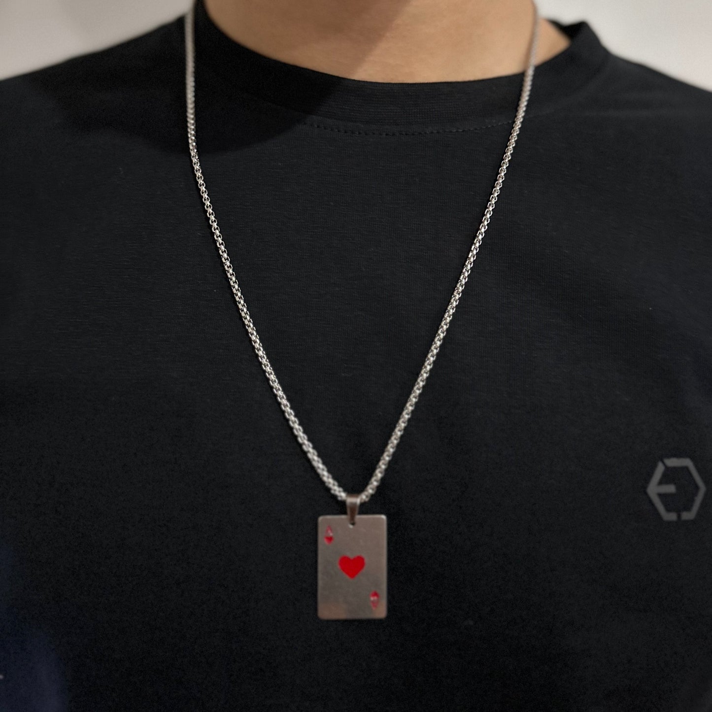 Poker Card Pendant - Red