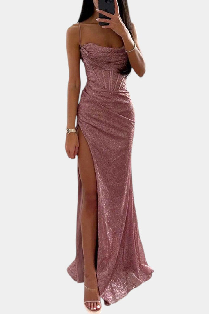 Armoni Vestido de Corpiño con Tirantes de Espagueti