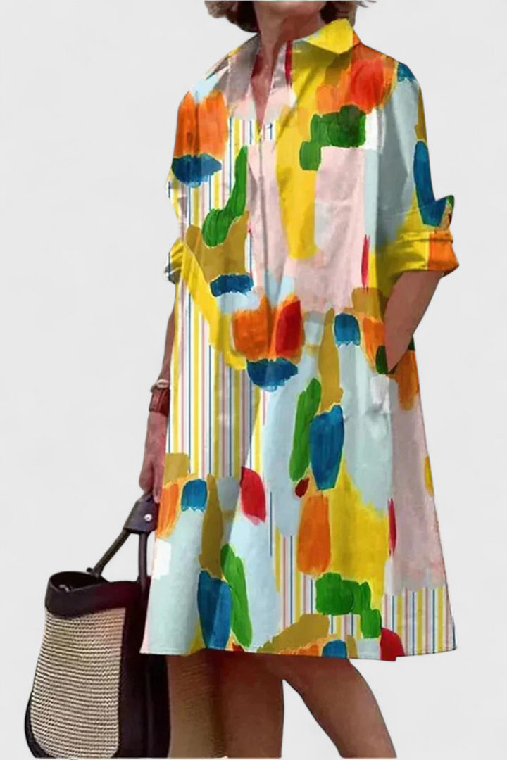 Larissa Vestido Artístico de Colores Vivos