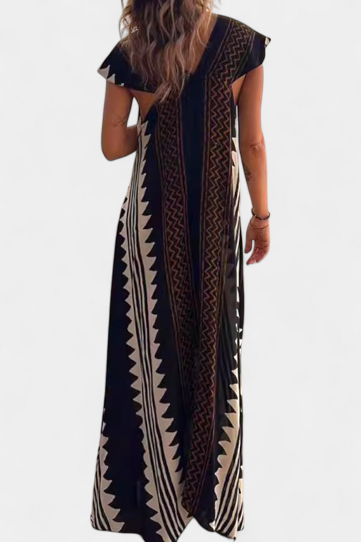 Dakota Vestido Maxi Bohemio con Motivo Geométrico