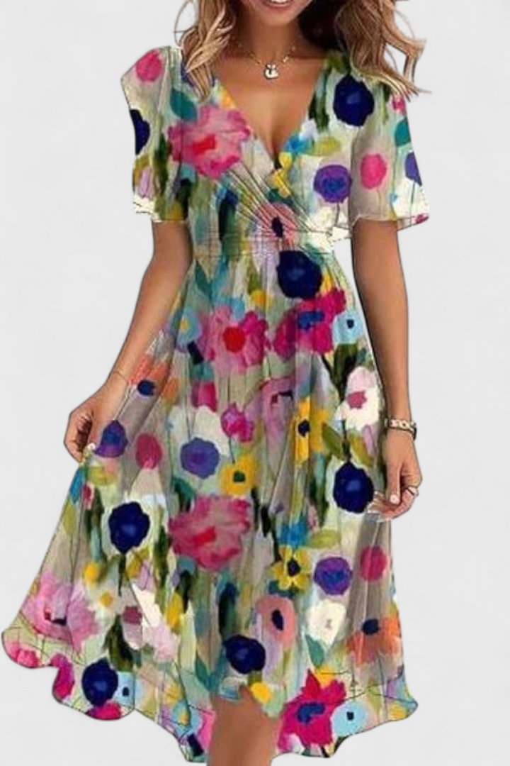 Carene Vestido Midi con Escote en V