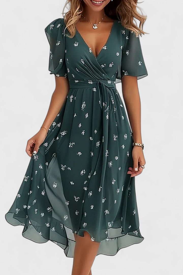 Carene Vestido Midi con Escote en V
