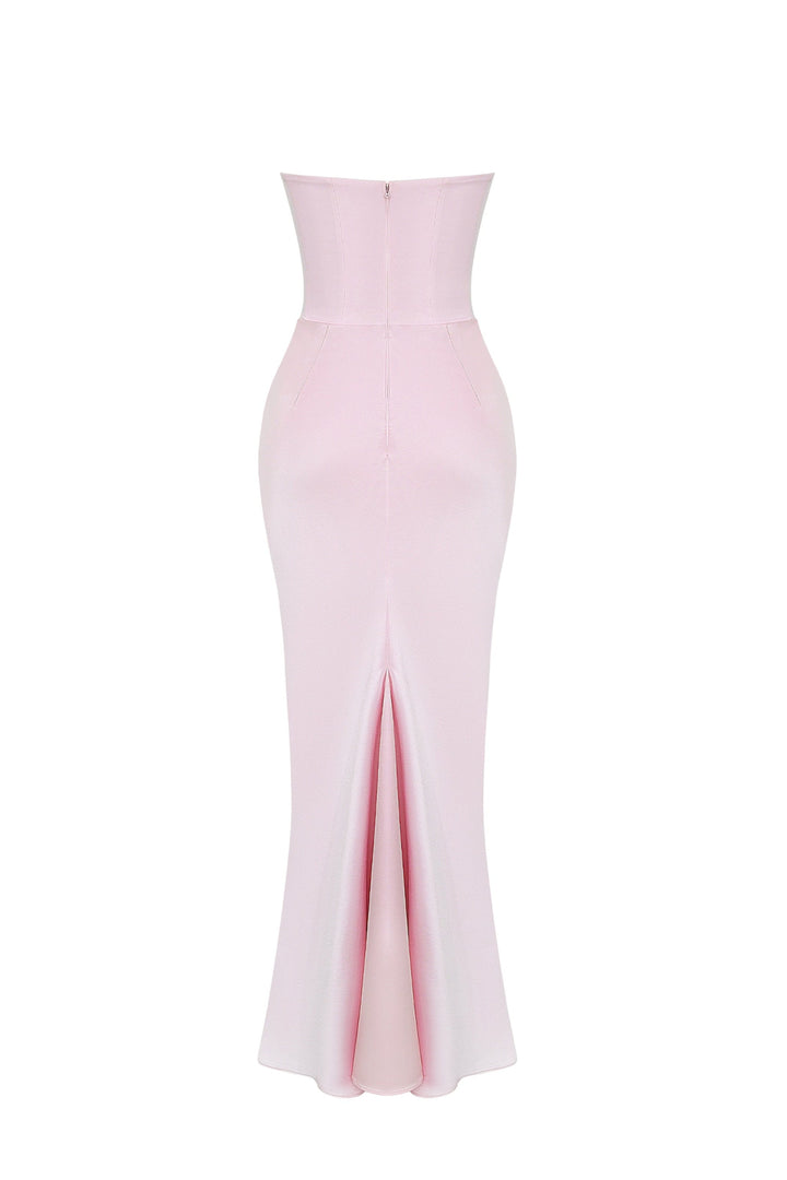 Emily Vestido Maxi Drapado Sin Tirantes