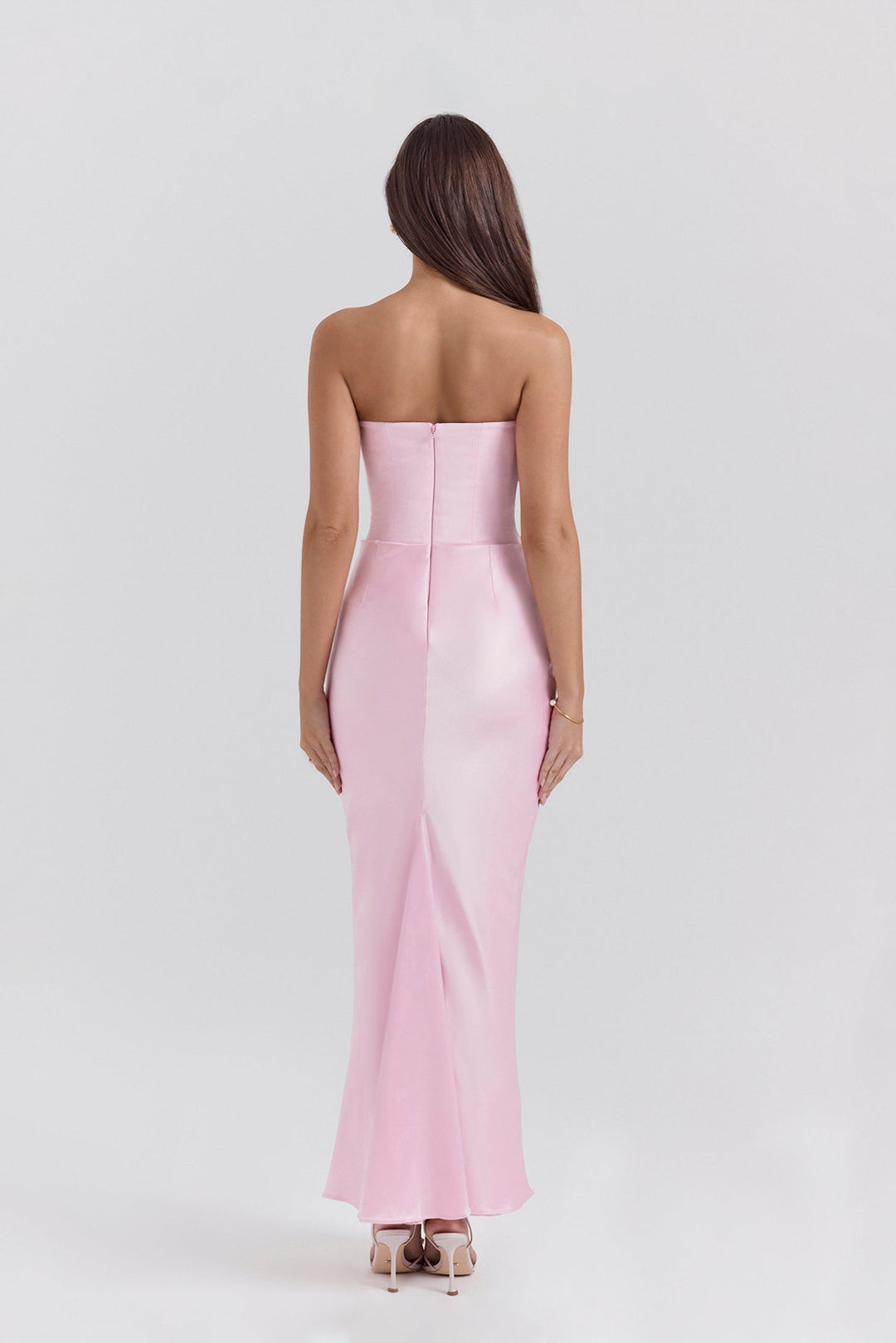 Emily Vestido Maxi Drapado Sin Tirantes
