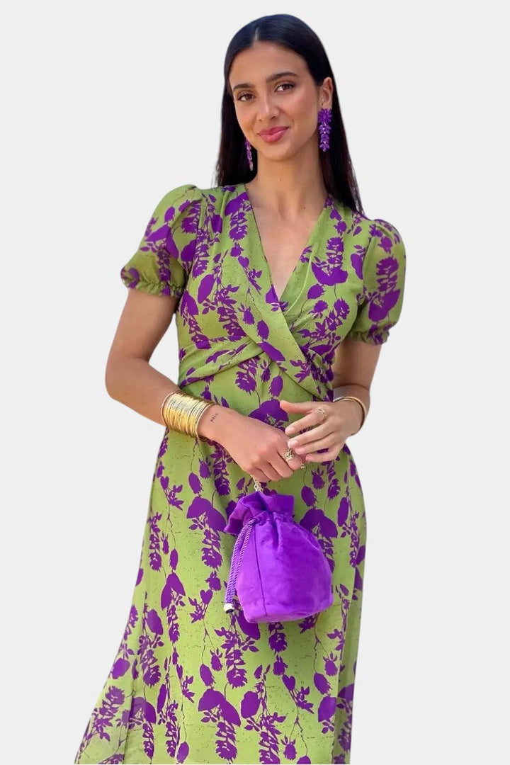 Elara Vestido de Elegancia Floral Anudada