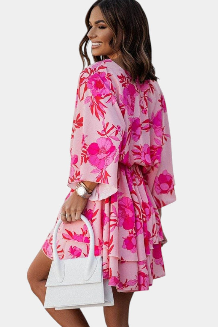 Eliza Vestido Floral con Nudo Frontal