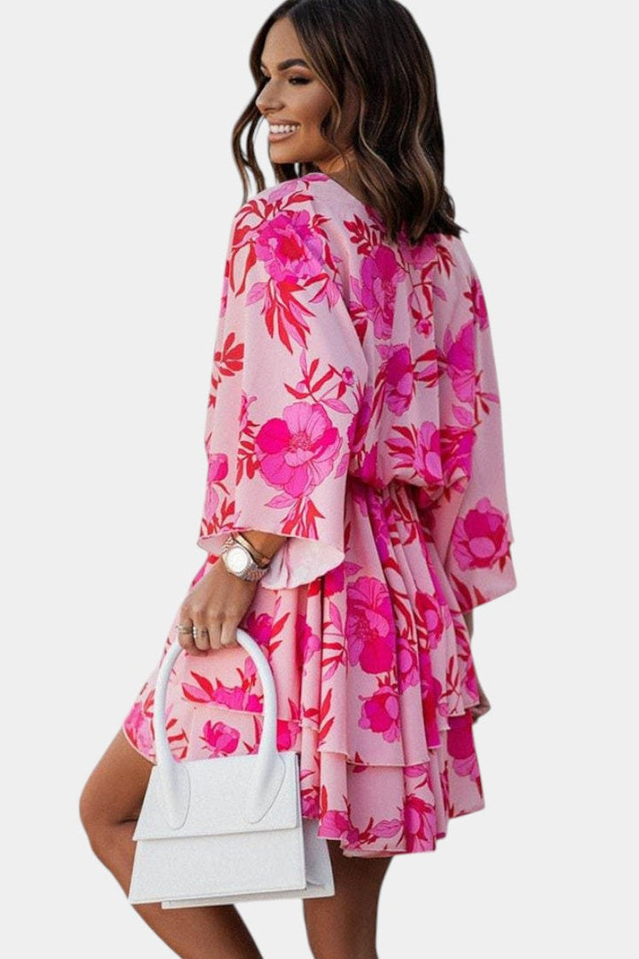 Eliza Vestido Floral con Nudo Frontal