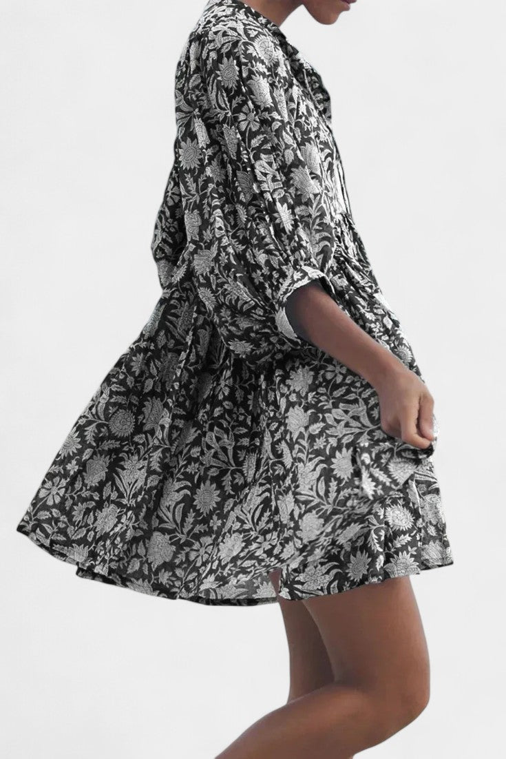 Daniela Vestido Mini Boho Floral