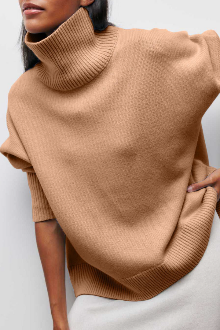 Sophie Jersey Oversized de Cuello Alto Cielo Despejado