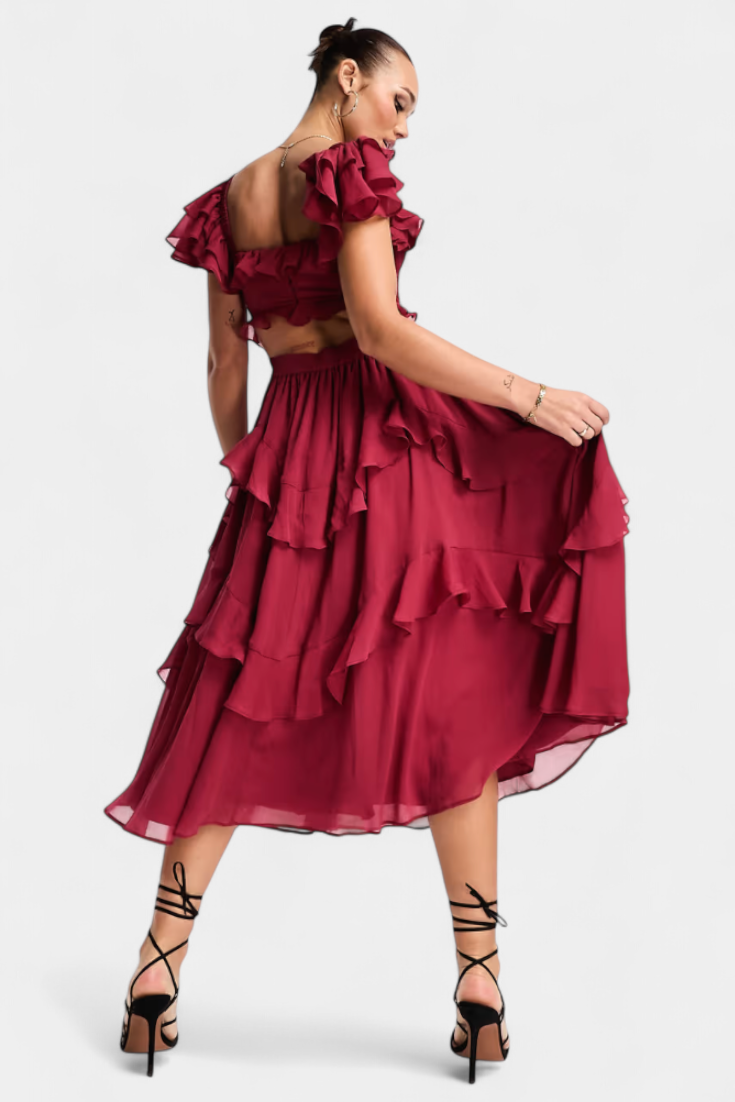 Natalie Vestido Midi Radiante
