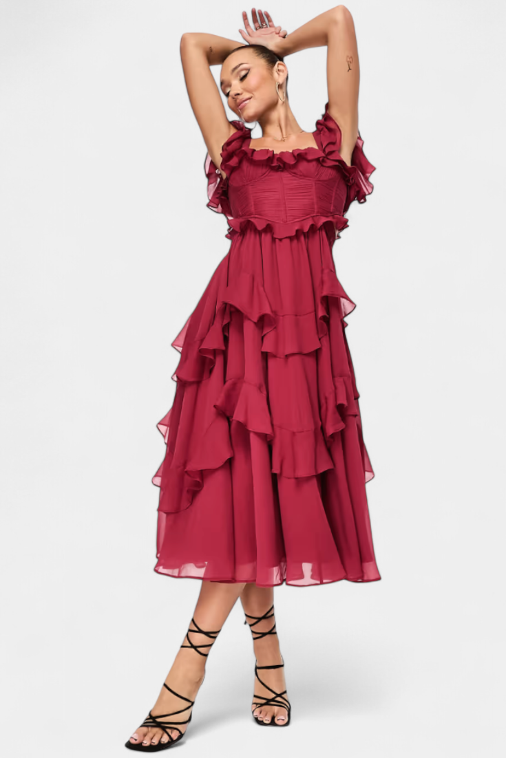 Natalie Vestido Midi Radiante