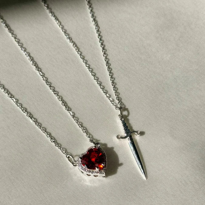 Heart And Sword Necklace