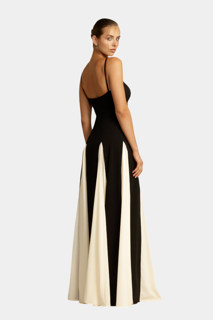 Catalina Vestido Maxi Bicolor