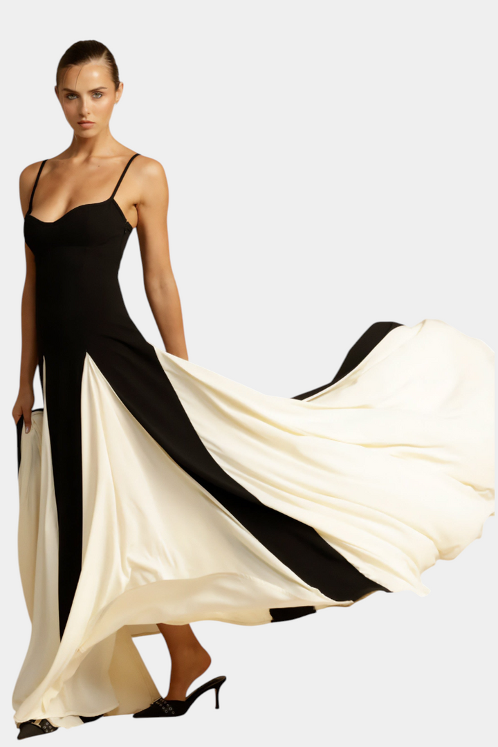 Catalina Vestido Maxi Bicolor