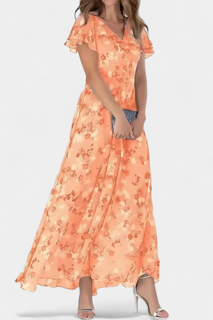 Amara Vestido Maxi Floral con Escote en V