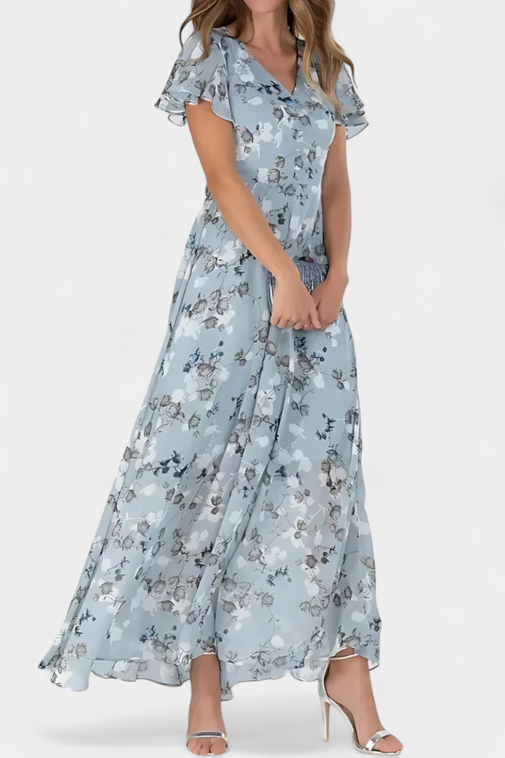 Amara Vestido Maxi Floral con Escote en V