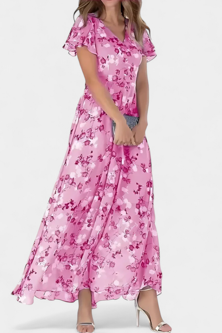 Amara Vestido Maxi Floral con Escote en V