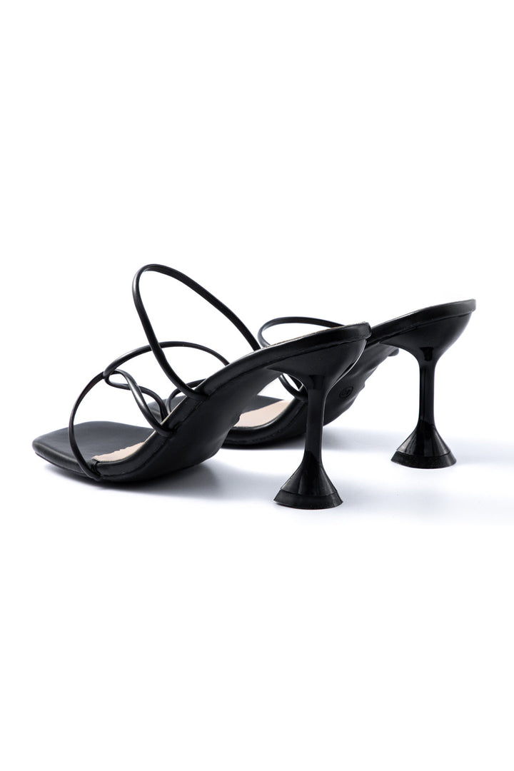 Tacones Altos Sin Correa en el Tobillo con Punta Abierta