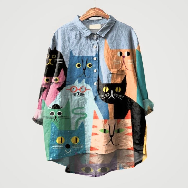 PALMIRA | Camisa oversize con diseño canino