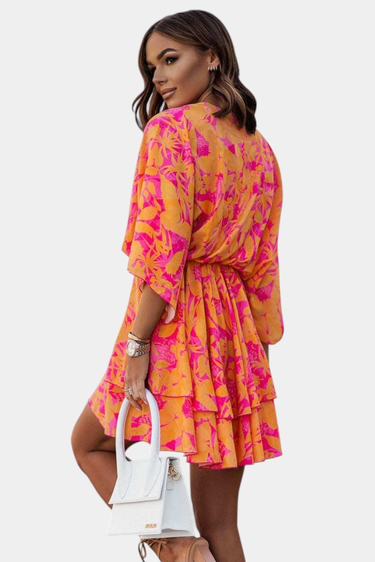 Eliza Vestido Floral con Nudo Frontal