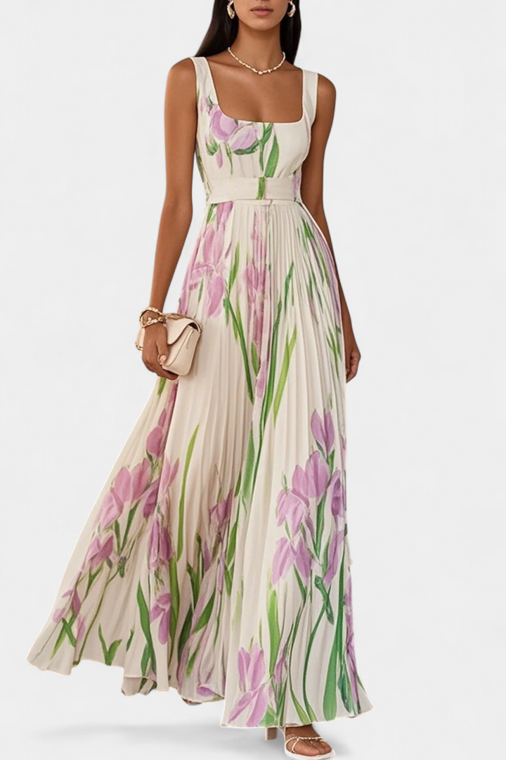 Calanthe Vestido Floral Plisado