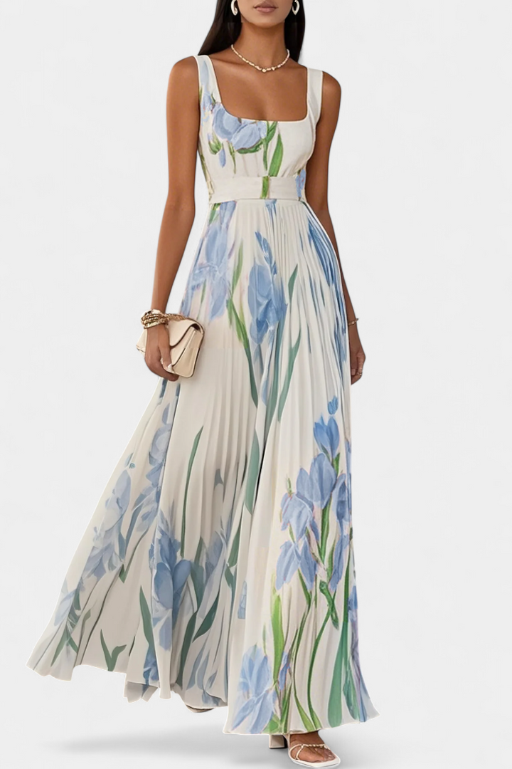 Calanthe Vestido Floral Plisado