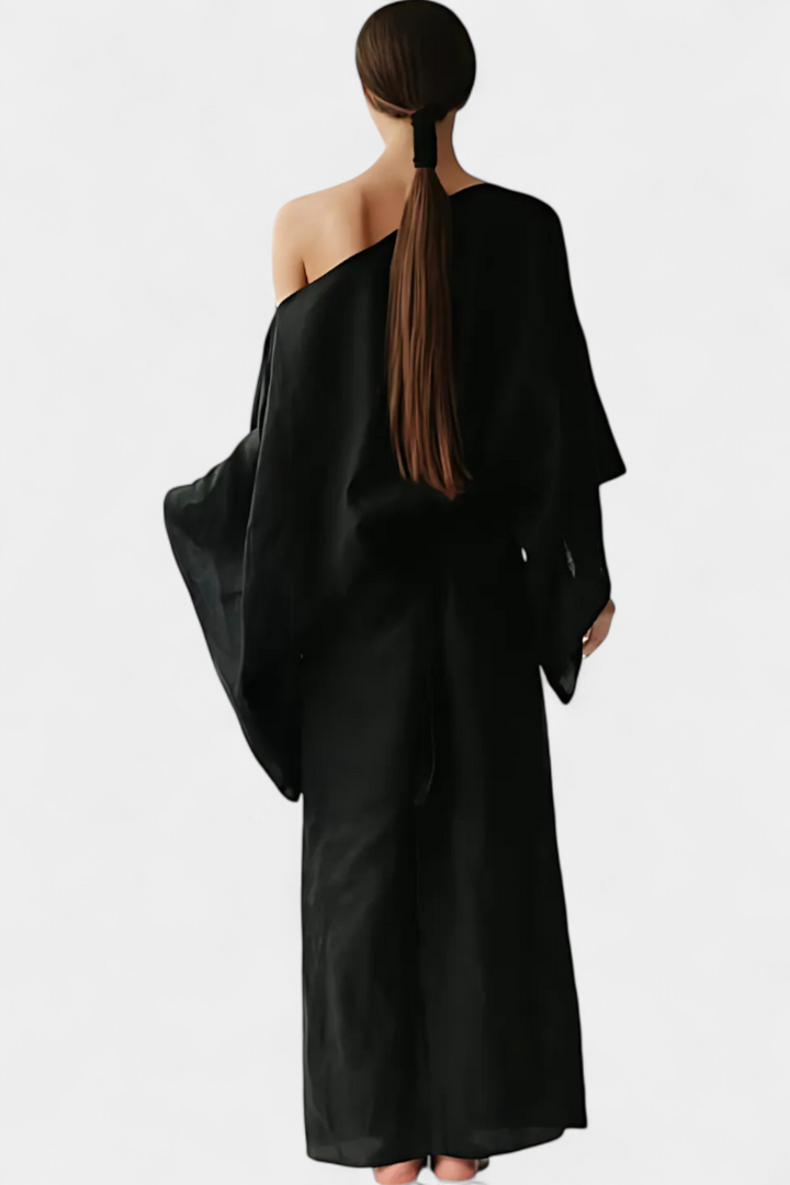 Kamilia Vestido Kimono de Lino y Algodón