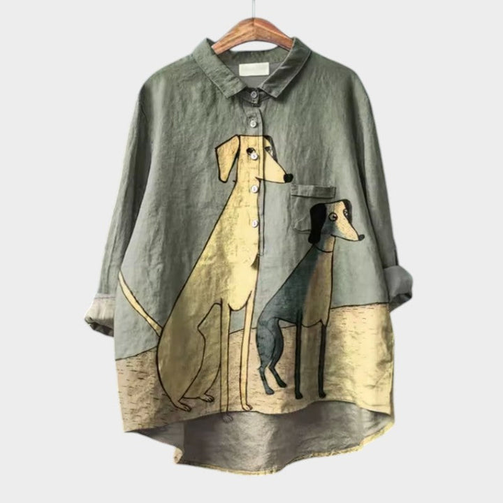 PALMIRA | Camisa oversize con diseño canino