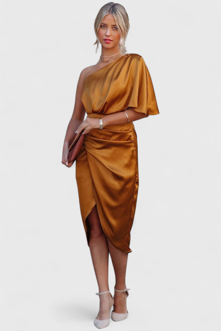 Anais Vestido de Satén Elegante y Versátil