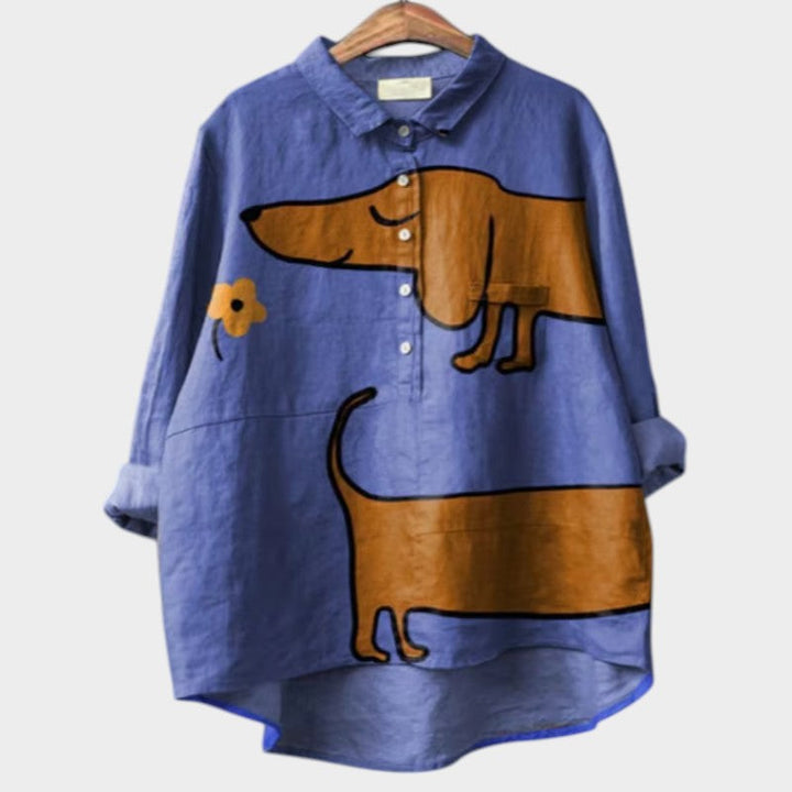 PALMIRA | Camisa oversize con diseño canino