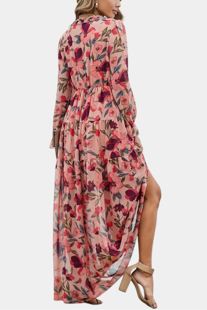 Keti Vestido Maxi Floral de Manga Larga