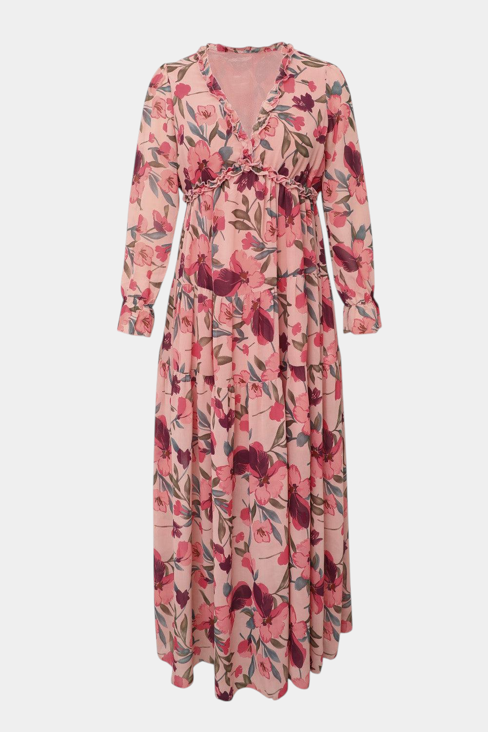 Keti Vestido Maxi Floral de Manga Larga