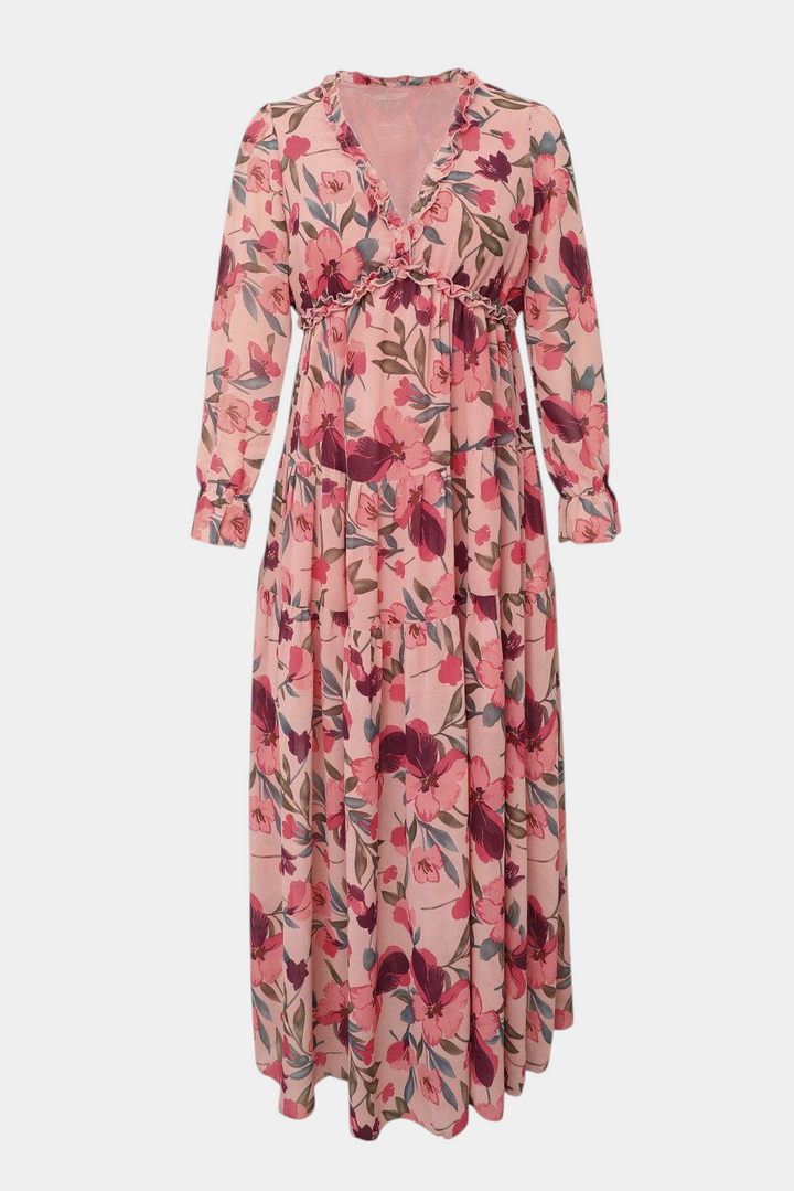 Keti Vestido Maxi Floral de Manga Larga