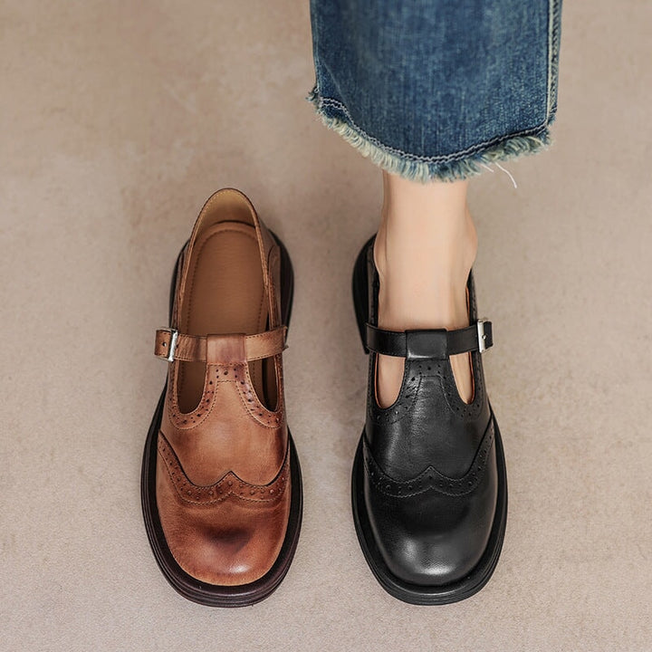 VELDA | ELEGANTES MARY JANES DE CUERO