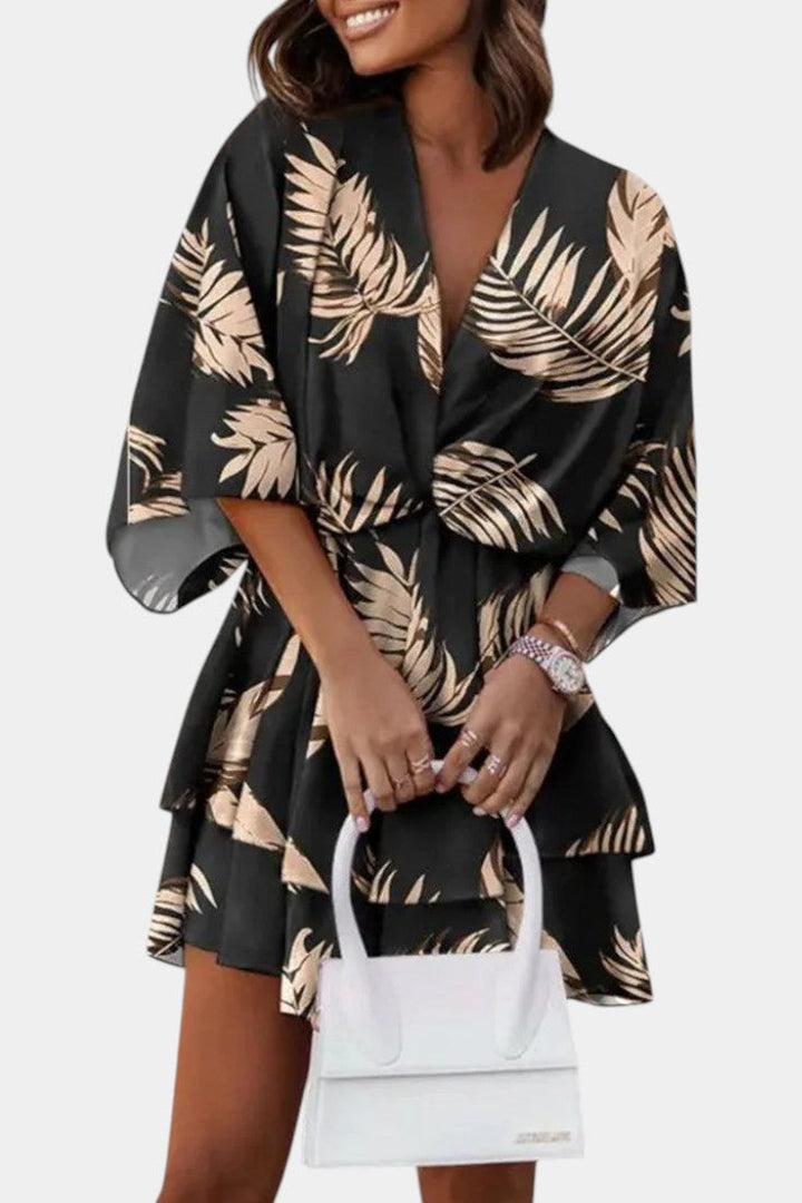 Eliza Vestido Floral con Nudo Frontal