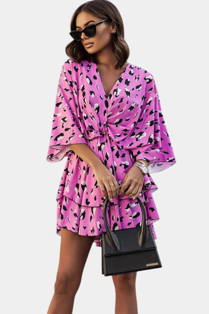 Eliza Vestido Floral con Nudo Frontal
