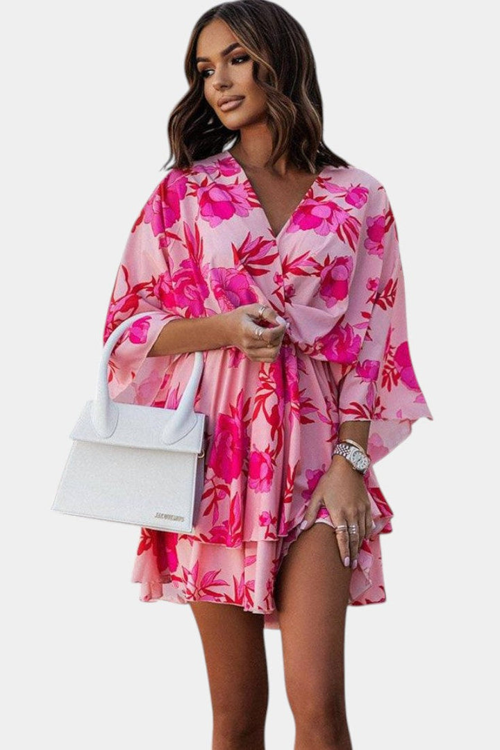 Eliza Vestido Floral con Nudo Frontal