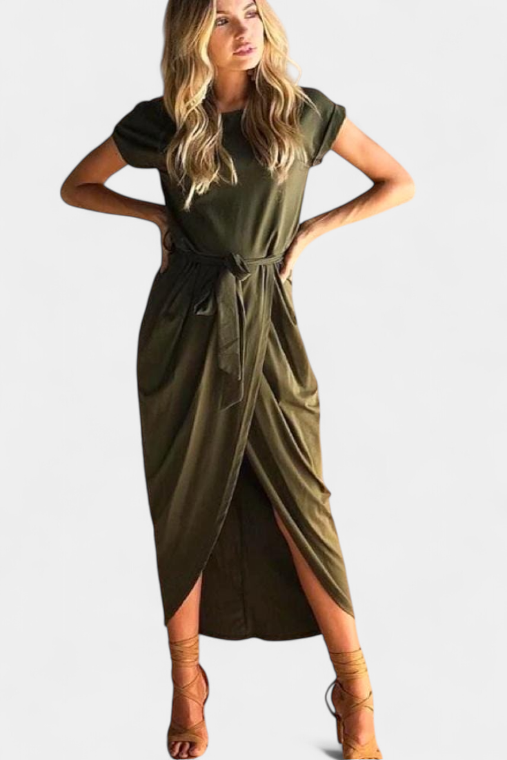 Clarissa Vestido Midi Envolvente