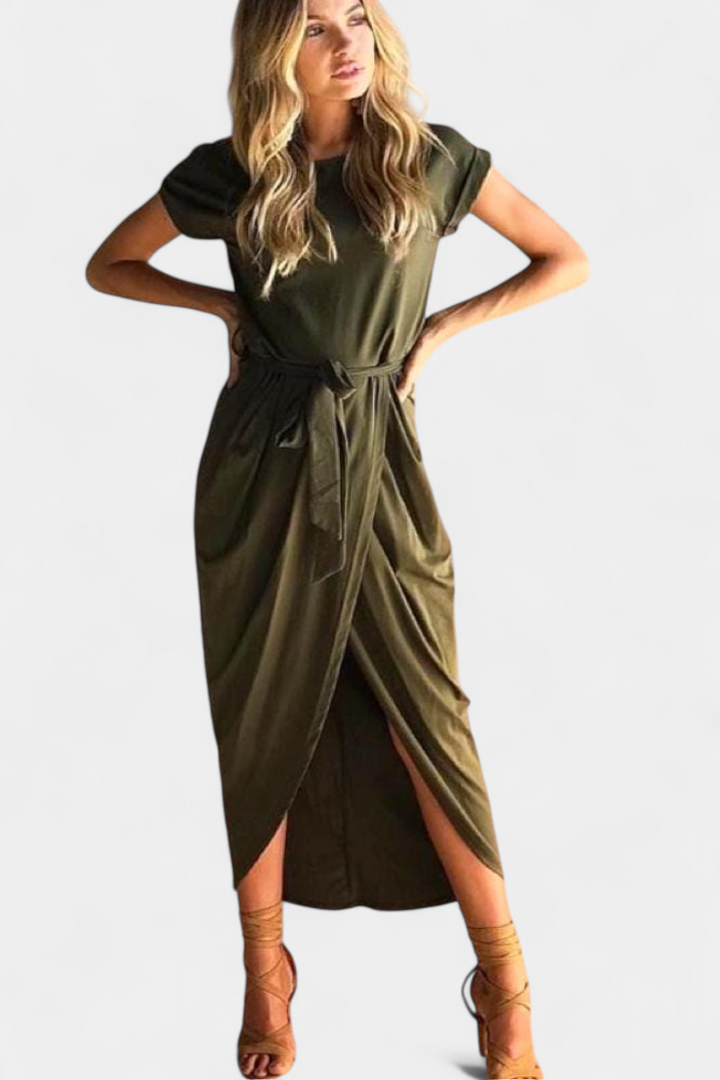 Clarissa Vestido Midi Envolvente
