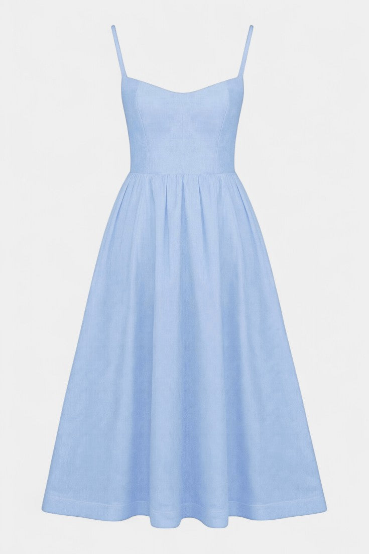 Marvelle Vestido Midi Flowy Sin Mangas