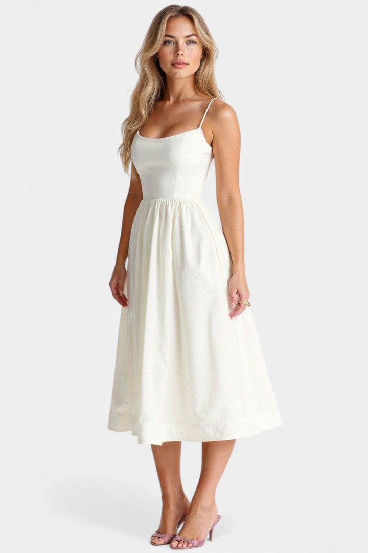 Marvelle Vestido Midi Flowy Sin Mangas