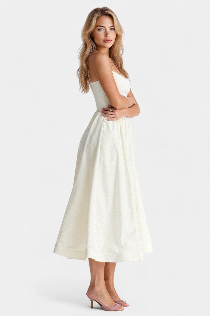 Marvelle Vestido Midi Flowy Sin Mangas