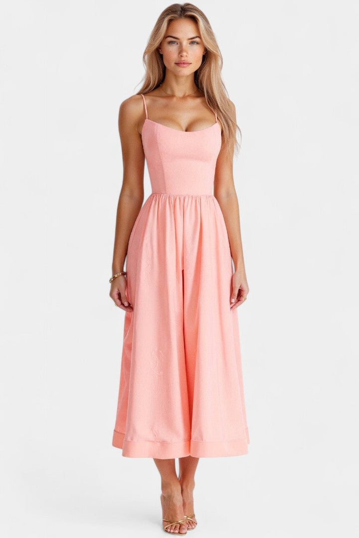 Marvelle Vestido Midi Flowy Sin Mangas