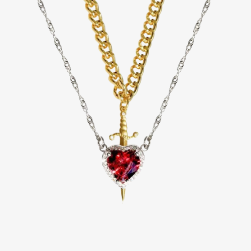 Heart And Sword Necklace