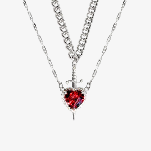 Heart And Sword Necklace